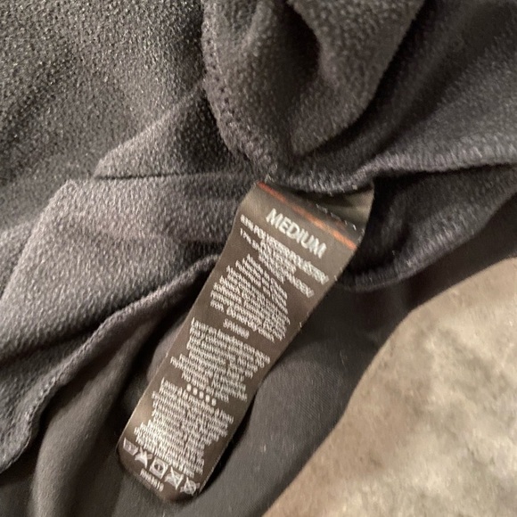 Spyder Active Mens Size Medium Black Long Sleeve Logo Full Zip Stretch Hoodie - Picture 13 of 13